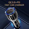 18W QC3.0 PD 20w Dual USB Car Quick Charger Adapter BLUE LED Light USB QC 3.0 Fast Car Charging for iPhone