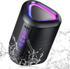 New Upgraded Portable BT5.3 Speaker, IPX7 Waterproof, Enhanced Bass, Colourful Led Light, Outdoor Speakers for Travel, Party