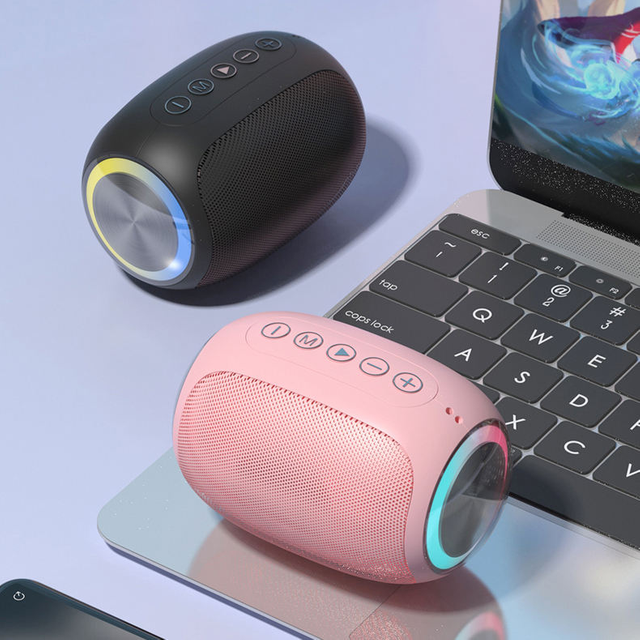 High Quality Desktop Mini Small Wireless Bt Tf Card Speaker Outdoor Portable Speaker Bass With Hang Rope