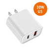 PD30W charger European and American standards for overseas travel mobile phone fast charging tablet Type-C USB port